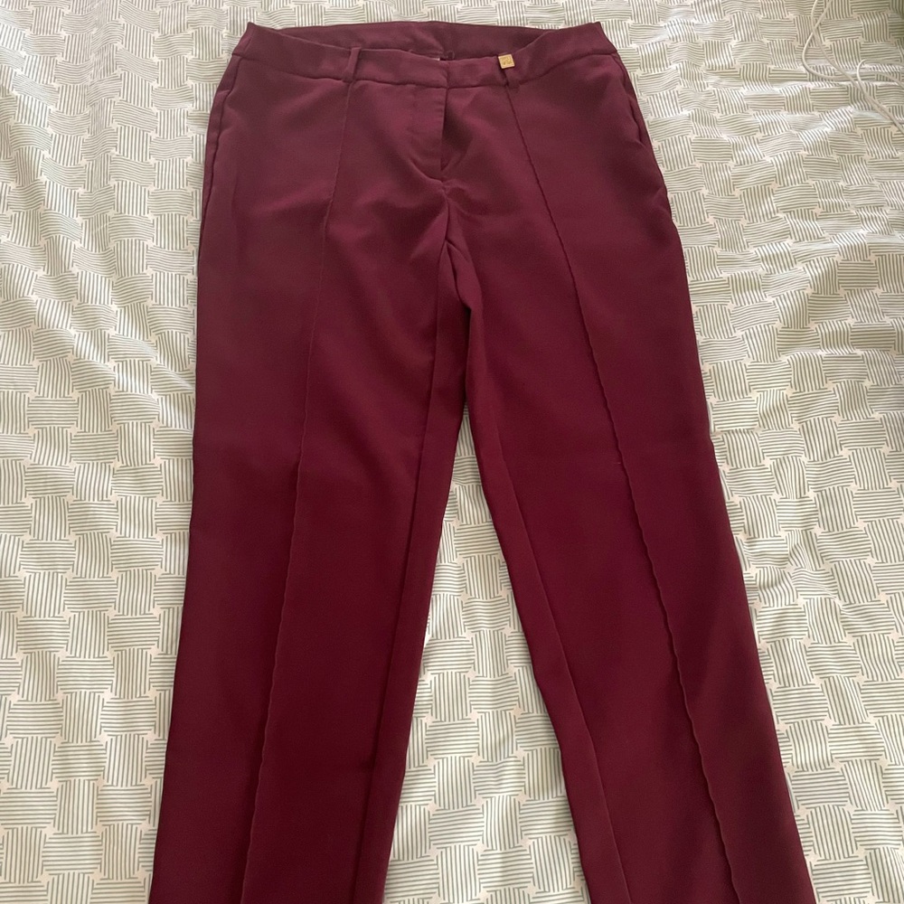 Burgundy red dress pants
